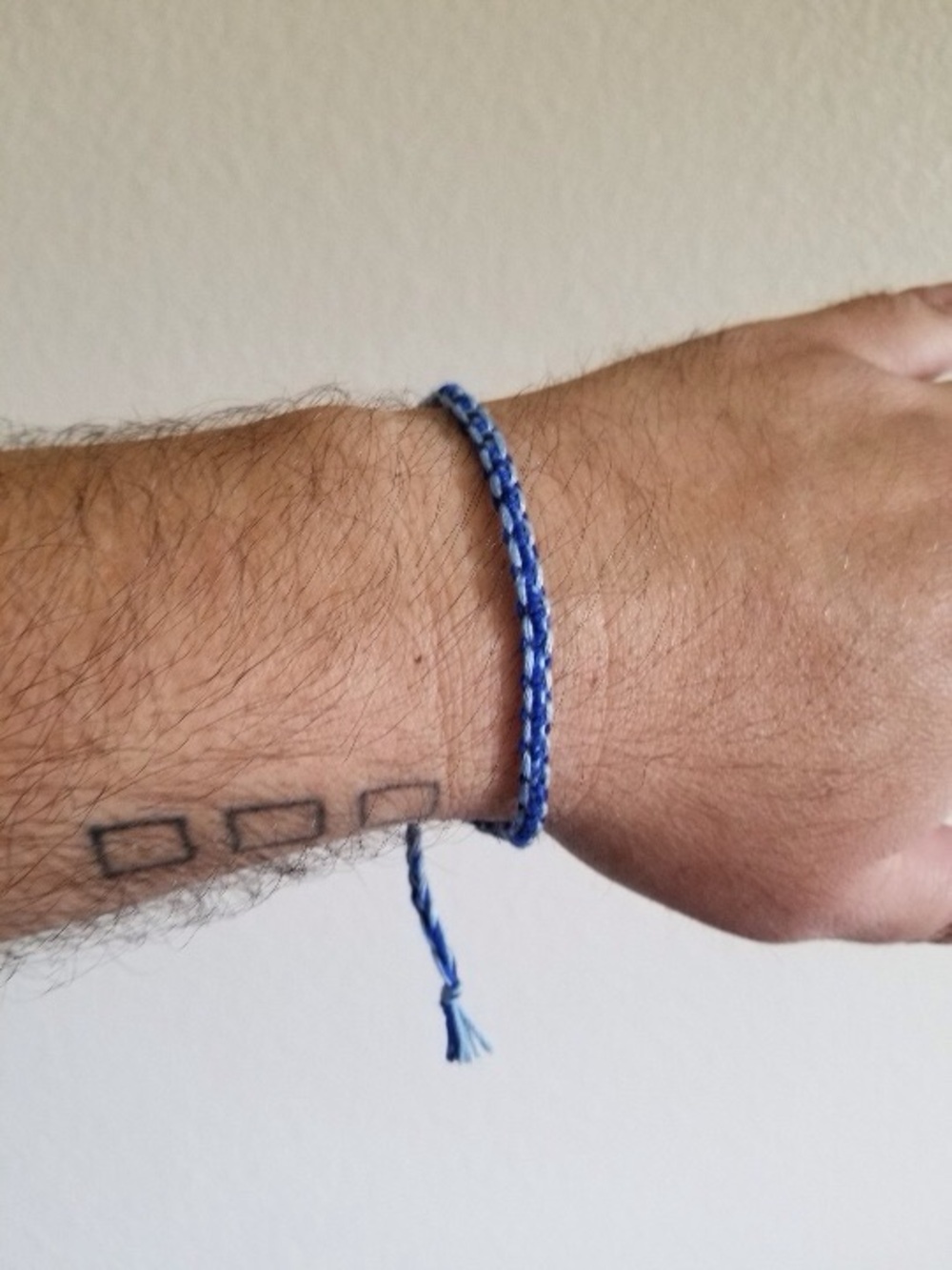 Handmade Braided Blue Friendship Bracelet